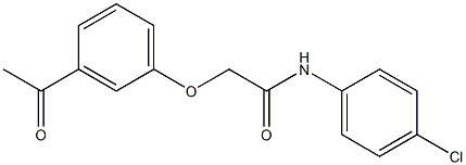 N-(4-chlorophenyl)-2-(3-acetylphenoxy)acetamide 구조식 이미지