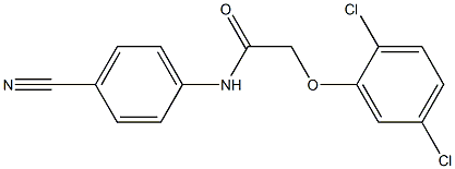 N-(4-cyanophenyl)-2-(2,5-dichlorophenoxy)acetamide 구조식 이미지