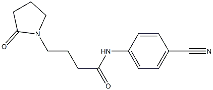 N-(4-cyanophenyl)-4-(2-oxopyrrolidin-1-yl)butanamide 구조식 이미지