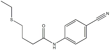 N-(4-cyanophenyl)-4-(ethylsulfanyl)butanamide 구조식 이미지