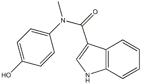 N-(4-hydroxyphenyl)-N-methyl-1H-indole-3-carboxamide 구조식 이미지