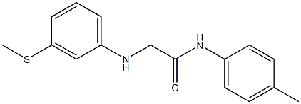 N-(4-methylphenyl)-2-{[3-(methylsulfanyl)phenyl]amino}acetamide 구조식 이미지