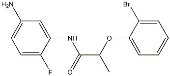 N-(5-amino-2-fluorophenyl)-2-(2-bromophenoxy)propanamide 구조식 이미지