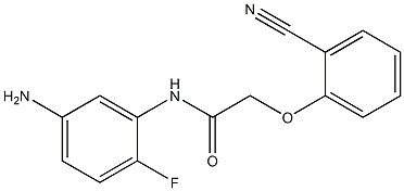 N-(5-amino-2-fluorophenyl)-2-(2-cyanophenoxy)acetamide 구조식 이미지