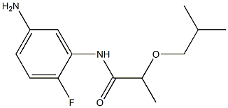 N-(5-amino-2-fluorophenyl)-2-(2-methylpropoxy)propanamide 구조식 이미지