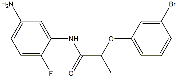 N-(5-amino-2-fluorophenyl)-2-(3-bromophenoxy)propanamide 구조식 이미지