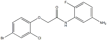 N-(5-amino-2-fluorophenyl)-2-(4-bromo-2-chlorophenoxy)acetamide Structure