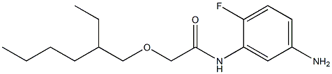 N-(5-amino-2-fluorophenyl)-2-[(2-ethylhexyl)oxy]acetamide 구조식 이미지