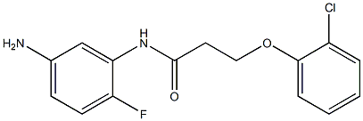 N-(5-amino-2-fluorophenyl)-3-(2-chlorophenoxy)propanamide 구조식 이미지