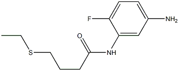 N-(5-amino-2-fluorophenyl)-4-(ethylsulfanyl)butanamide 구조식 이미지