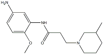 N-(5-amino-2-methoxyphenyl)-3-(3-methylpiperidin-1-yl)propanamide 구조식 이미지