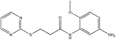 N-(5-amino-2-methoxyphenyl)-3-(pyrimidin-2-ylsulfanyl)propanamide Structure