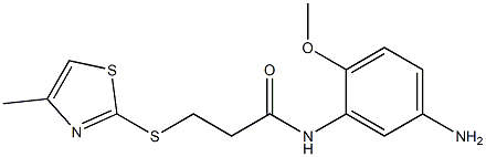N-(5-amino-2-methoxyphenyl)-3-[(4-methyl-1,3-thiazol-2-yl)sulfanyl]propanamide 구조식 이미지