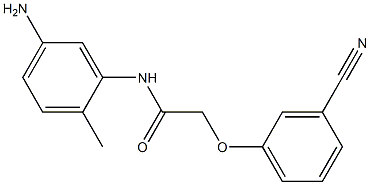 N-(5-amino-2-methylphenyl)-2-(3-cyanophenoxy)acetamide 구조식 이미지