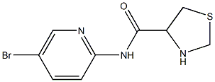 N-(5-bromopyridin-2-yl)-1,3-thiazolidine-4-carboxamide 구조식 이미지