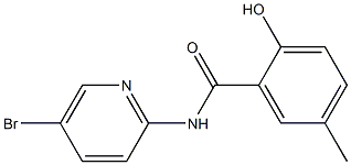 N-(5-bromopyridin-2-yl)-2-hydroxy-5-methylbenzamide 구조식 이미지