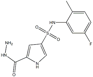 N-(5-fluoro-2-methylphenyl)-5-(hydrazinocarbonyl)-1H-pyrrole-3-sulfonamide Structure