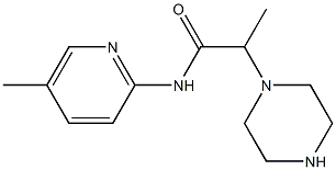 N-(5-methylpyridin-2-yl)-2-(piperazin-1-yl)propanamide 구조식 이미지