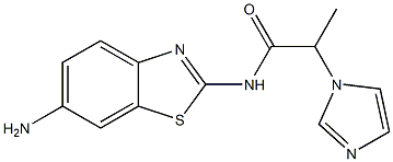 N-(6-amino-1,3-benzothiazol-2-yl)-2-(1H-imidazol-1-yl)propanamide 구조식 이미지