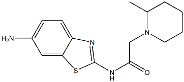 N-(6-amino-1,3-benzothiazol-2-yl)-2-(2-methylpiperidin-1-yl)acetamide Structure