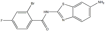 N-(6-amino-1,3-benzothiazol-2-yl)-2-bromo-4-fluorobenzamide 구조식 이미지