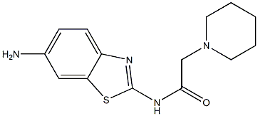 N-(6-amino-1,3-benzothiazol-2-yl)-2-piperidin-1-ylacetamide 구조식 이미지