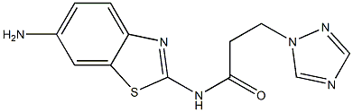 N-(6-amino-1,3-benzothiazol-2-yl)-3-(1H-1,2,4-triazol-1-yl)propanamide 구조식 이미지