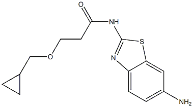 N-(6-amino-1,3-benzothiazol-2-yl)-3-(cyclopropylmethoxy)propanamide 구조식 이미지