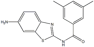 N-(6-amino-1,3-benzothiazol-2-yl)-3,5-dimethylbenzamide 구조식 이미지