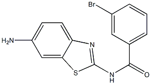 N-(6-amino-1,3-benzothiazol-2-yl)-3-bromobenzamide 구조식 이미지