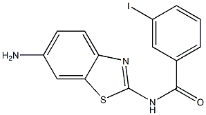 N-(6-amino-1,3-benzothiazol-2-yl)-3-iodobenzamide 구조식 이미지