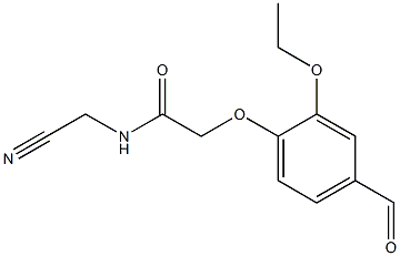 N-(cyanomethyl)-2-(2-ethoxy-4-formylphenoxy)acetamide Structure