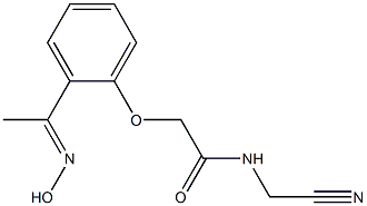 N-(cyanomethyl)-2-{2-[(1E)-N-hydroxyethanimidoyl]phenoxy}acetamide 구조식 이미지