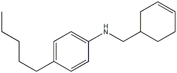 N-(cyclohex-3-en-1-ylmethyl)-4-pentylaniline 구조식 이미지