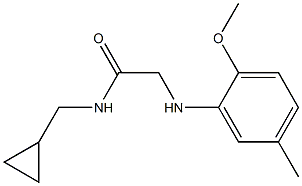 N-(cyclopropylmethyl)-2-[(2-methoxy-5-methylphenyl)amino]acetamide 구조식 이미지