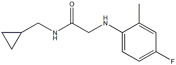 N-(cyclopropylmethyl)-2-[(4-fluoro-2-methylphenyl)amino]acetamide 구조식 이미지