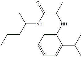 N-(pentan-2-yl)-2-{[2-(propan-2-yl)phenyl]amino}propanamide 구조식 이미지