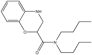 N,N-dibutyl-3,4-dihydro-2H-1,4-benzoxazine-2-carboxamide 구조식 이미지