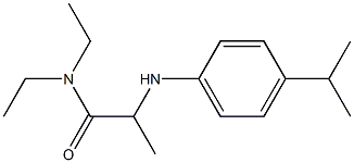 N,N-diethyl-2-{[4-(propan-2-yl)phenyl]amino}propanamide 구조식 이미지