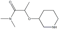 N,N-dimethyl-2-(piperidin-3-yloxy)propanamide Structure