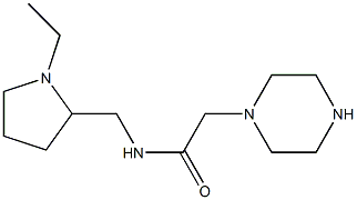 N-[(1-ethylpyrrolidin-2-yl)methyl]-2-(piperazin-1-yl)acetamide Structure