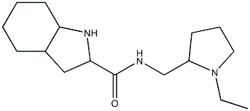 N-[(1-ethylpyrrolidin-2-yl)methyl]octahydro-1H-indole-2-carboxamide 구조식 이미지