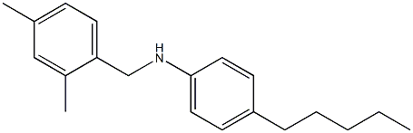 N-[(2,4-dimethylphenyl)methyl]-4-pentylaniline 구조식 이미지