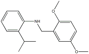 N-[(2,5-dimethoxyphenyl)methyl]-2-(propan-2-yl)aniline 구조식 이미지