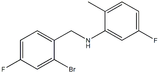 N-[(2-bromo-4-fluorophenyl)methyl]-5-fluoro-2-methylaniline Structure