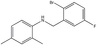 N-[(2-bromo-5-fluorophenyl)methyl]-2,4-dimethylaniline 구조식 이미지