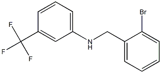 N-[(2-bromophenyl)methyl]-3-(trifluoromethyl)aniline 구조식 이미지