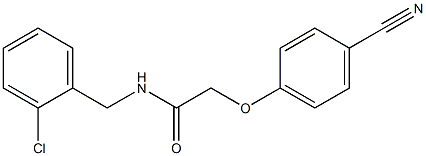 N-[(2-chlorophenyl)methyl]-2-(4-cyanophenoxy)acetamide 구조식 이미지