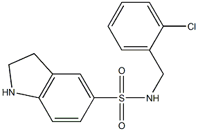 N-[(2-chlorophenyl)methyl]-2,3-dihydro-1H-indole-5-sulfonamide 구조식 이미지