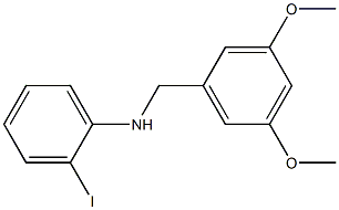 N-[(3,5-dimethoxyphenyl)methyl]-2-iodoaniline 구조식 이미지